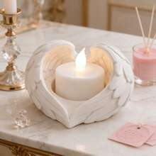 An Angel Wing Candle Holder With Spread Wings Style, Bohemian Style, Unique Personality Candle Holder Decoration Suitable For Tea Wax Or Imitation Candles, Candle Stick Holder Is An Ideal Choice For Home Decoration And Tabletop Decoration. The Best Gift For Thanksgiving And Christmas To Give To Others - Multiple Styles - View 2