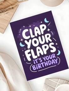 1pc Birthday Card, "Flap Your Wings" Humorous Birthday Card, Suitable For Birthday Celebration Party Gift, Thickened And Enlarged Envelope And Card - Multicolor - View 4