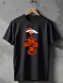 Deadpool Denver Broncos T-Shirt (2) - 黑色 - 查看 1