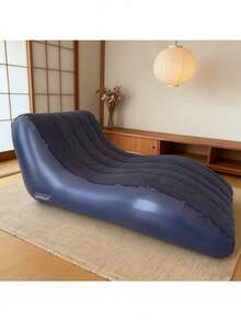 1pc Multiple Styles And Colors Of Lazy Portable Inflatable Sofas / Noon Break Recliners / Leisure Sofas / Outdoor Camping Inflatable Recliners / Single Folding Inflatable Beds / Lightweight And Easy To Inflate / Inflatable Furniture / Multi-Functional Indoor Inflatable Furniture / Easy-To-Clean Material / Balcony Seat Furniture / Folding Chairs Suitable For Offices, Balconies, Camping And Outdoor Trips - Multicolor - View 9