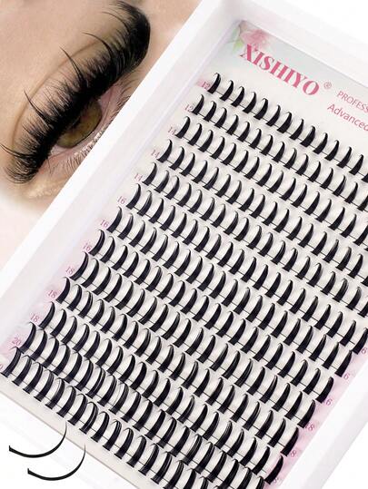 260개 속눈썹 연장 스파이크 속눈썹 개별 볼륨 속눈썹 클러스터 D-컬리 속눈썹 클러스터 키트 12-20MM DIY 속눈썹 연장, 2가지 스타일 속눈썹 클러스터 스파이크 속눈썹 개별 속눈썹 클러스터, 멀티 타입 자연스러운 룩, 스파이크 재사용 가능한 개별 분할 인조 속눈썹 위스피 & 울트라 소프트 DIY 속눈썹 연장 홈 속눈썹 클러스터, 속눈썹 클러스터, 개별 속눈썹, 속눈썹, 가짜 속눈썹