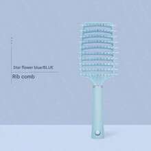 Double-Row Wide-Tooth Comb, Suitable For Both Men And Women, Ideal For Scalp Massage, Hair Styling, And Creating Wavy Or Curly Hairstyles. - Màu xanh nhạt - Xem 7