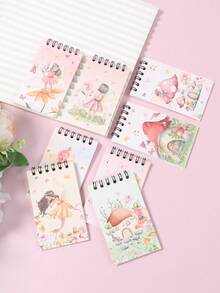 8本/套仙女螺旋笔记本，派对游戏奖品，派对礼品袋填充物，撕页记事本，迷你笔记本，学生课堂奖励，返校礼物，开学奖品，课堂用品，办公用品，生日派对小礼物，生日装饰，生日礼物，派对赠品，仙女主题装饰 - 仙女 - 查看 5