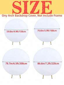 Customizable Round Backdrop, Support Custom Photos, Designs Or Text, Suitable For Decorating Birthday Parties, Holidays, Weddings And Anniversaries, Etc. Tripod Not Included, Photo Booth Backdrop - Multicolor - View 4