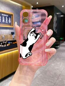 1 chiếc ốp lưng điện thoại TPU màu hồng trong suốt chống sốc, có hình mèo và trái tim, thời trang, đa năng, sáng tạo, thích hợp làm quà tặng cho bạn gái/bạn trai, bạn thân/anh chị em, vợ/chồng, người yêu, gia đình/bạn bè, ốp lưng mềm chống bụi, chống nước, bao phủ toàn diện, tương thích với iPhone/Android - Nhiều màu - Xem 4