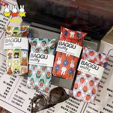 MIFFY 1个米菲兔卡通可爱兔子便携式眼镜收纳袋，带衬垫时尚眼镜保护套，款式随机 - 彩色 - 查看 2