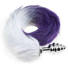 Ooth Long Fox Tail With  Plug, Sexy Animal Tail  Plug,  Role-Playing Toy, Suitable For Women, Men, And Couples. - Bạc - Xem 7