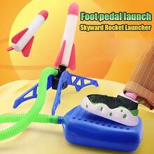 1 Set Outdoor Foam Rocket Launcher Toy Set - Foot-Pump Air Launcher, Fun Activity Game For Indoor And Outdoor Play, Detachable And Portable, Easy To Assemble, Perfect Christmas Gift, Rocket Jumping Toy, Birthday Party Supplies - Multicolor - View 12