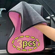 5/3/1 件装超细纤维洗车毛巾，汽车清洁擦干布，汽车清洁用品 - 珊瑚絨 - 查看 12