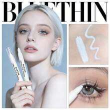 BLUETHIN 1 支珍珠白眼影笔、荧光笔眼影棒、顺滑闪亮、防水持久的日常眼妆 - 銀色 - 查看 1