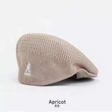 Kangol Kangaroo Hat, Beanie Hat, Men's And Women's British Retro Baseball Cap, Summer Lightweight Model,  Mesh Painter's Hat For Men WRLV - 米白色白標網眼正品 - 查看 2