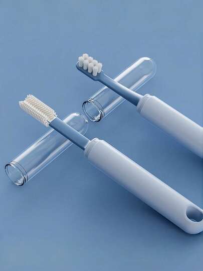 2-In-1 Pet Double-Sided Soft Bristle Toothbrush & Toothpick - Dog Cat Dental Care Tool For Plaque Tartar Bad Breath Removal