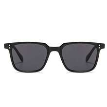 Óculos masculinos clássicos com armação quadrada de plástico (1 par), ideais para uso externo, diário, em viagens, versáteis e casuais, especialmente adequados para férias de verão na praia. - preto clássico - Ver 3