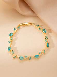 1条锆石花朵吊坠手链，可爱时尚，适合女性日常佩戴和派对场合。 - 花朵 - 查看 6