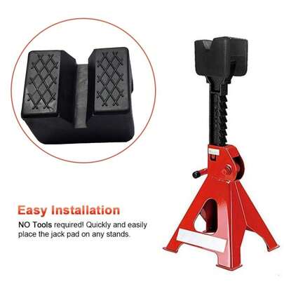 1/2pcs Rubber Pad For Car Jack - Durable Rubber Pad Support Adapter, Black Grooved Floor Jack Pad, Slip-Resistant Rubber Surface, Provides Vehicle Support, Fits Most Cars, Trucks, SUVs, Vehicle Repair
