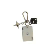 1pc Unisex New Creative Cartoon Dice Keychain Acrylic Playing Card Pendant Cute Bag Charm Car Decoration Keyring Purse Accessories For Backpack Handbag For Women - 彩色 - 查看 8