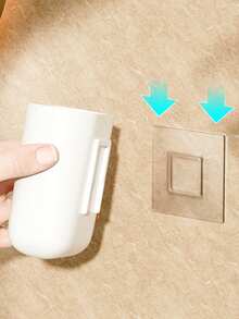 1 chiếc giá đựng bàn chải và kem đánh răng treo tường phòng tắm, chống gỉ. - trắng - Xem 2