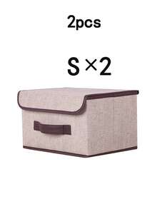 Scatola di stoccaggio pieghevole in tessuto ad alta capacità con coperchio antipolvere, organizer di stoccaggio con specifiche di dimensioni multiple, con maniglia integrata, disponibile in vari eleganti colori Morandi solidi, realizzato in morbido tessuto di lino premium con struttura stabile - Multicolore - Visualizzare 20