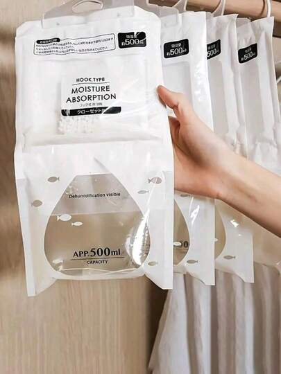 10/30pcs Non-Electric High-Efficiency Calcium Chloride Dehumidifier Bags, Desiccant And Deodorizer, Suitable For Wardrobes, Basements And Storage Areas