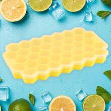 1pc 37-Cavity Hexagon Silicone Ice Cube Tray, Soft & Durable Ice Mold, Easy Release, Suitable For Whiskey, Cocktails, Soft Drinks, Essential Kitchen Item, Mother's Day Gifts, Items For Mom, Baking Supplies - Multicolor - View 6