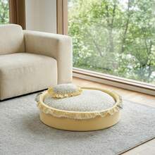 四季保暖加厚宠物沙发床，猫窝，适合猫咪和小型犬 - 黃色 - 查看 2