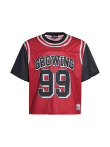 MT99 Áo thun nam in chữ và số, kiểu dáng thường ngày, đa năng. - Đỏ - Xem 5