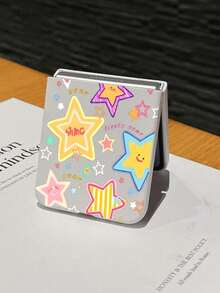 1个时尚简约亲肤PC材质可爱简约星形元素折叠手机壳，可保护手机并防止跌落，适用于：三星Galaxy Zflip 3/Zflip 4/Zflip 5/Zflip 6/Zflip 7/ Find N3 Flip/ Razr 50 Ultra/ Razr 60 Ultra/ Razr 60/ Rolla Razr 50/小米MIX Flip/Galaxy Z Flip7 FE - 白色 - 查看 6