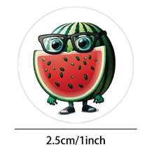 500 Stickers/Roll Cartoon Summer Watermelon Pattern Sealing Stickers Gift Decoration Adhesive Sticker Label - Multicolor - View 3