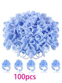 心形睫毛胶收纳盒 - 50/100/200/300/500/600/700支装睫毛胶收纳盒，睫毛嫁接用品，加厚扇形托盘 - 彩色 - 查看 14