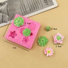 Khuôn làm con dấu sáp hình lá sen và hoa hồng, khuôn silicon tự làm. - hồng - Xem 2