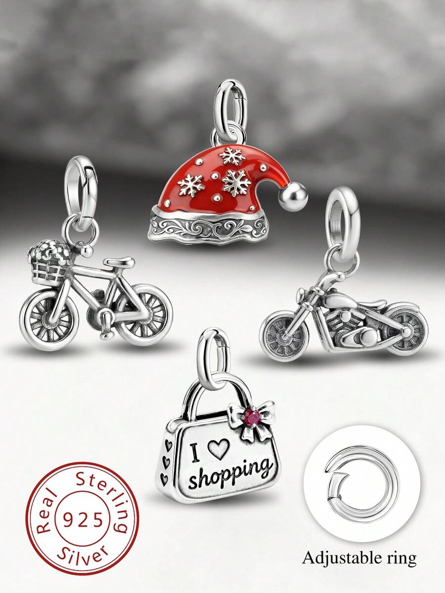 1 chiếc mặt dây chuyền hình thỏ hoa mùa xuân bằng bạc sterling 925 đơn giản và độc đáo, mặt dây chuyền tự làm hình thỏ, trang sức tinh tế làm quà tặng cho phụ nữ hoặc nam giới. - tập trung - Xem 1