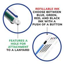 4-Color Original Retractable Ballpoint Pen Wit 1.0 Mm Medium Point 3-Count In Assorted Ink - 4種顏色混裝原味 - 查看 4