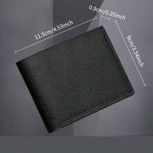 Ví nam, ví da PU ngắn cho nam, ví công sở tối giản thời trang, ví đựng nhiều thẻ. - Nhiều màu - Xem 5