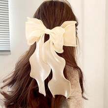 1/2pcs Organza Bow Hair Clips, Sweet Hair Accessories, Solid Color Bow Hair Clips, Suitable For Women, Girls And Students,Summer,Holiday,Travel - Multicolor - View 2