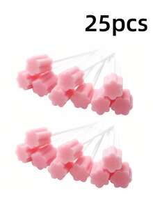 50 que tăm bông vệ sinh răng miệng dùng một lần, bàn chải bọt biển đa năng dùng một lần và tăm xỉa răng có cán để làm sạch niêm mạc miệng và lớp phủ trên lưỡi. - Nhiều màu - Xem 10