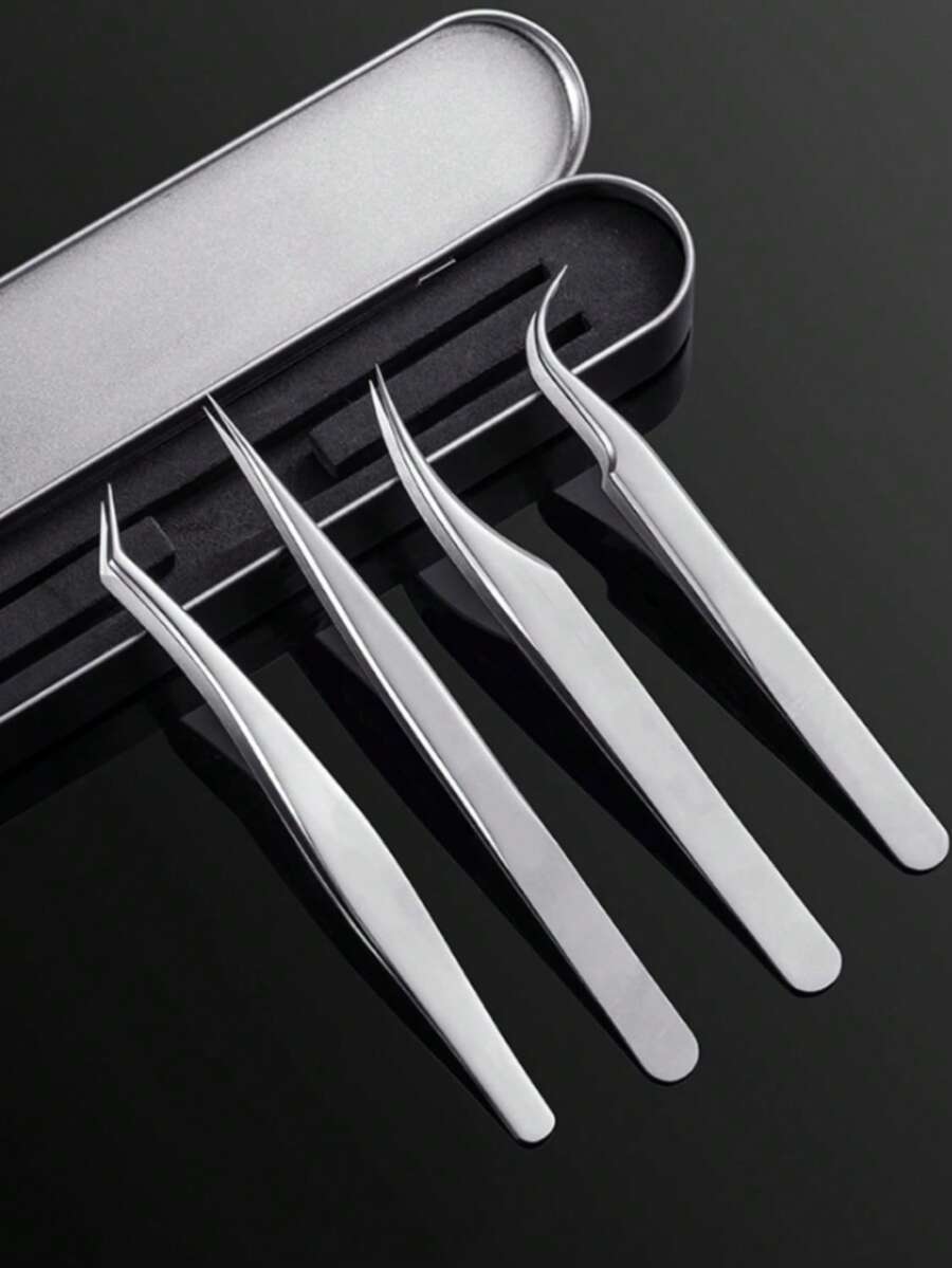 Salon Grade Professional Precision Stainless Steel Eyelash Extension Tweezers Must-Have Lash Grafting & Isolation Tool,For Eyelash Extension