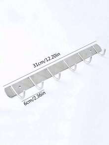 1pc 304 Stainless Steel Wall Mounted Clothes Hanger Hook, Suitable For Kitchen, Bathroom, Coats, Towel Hooks, Bathroom Towel And Kitchen Utensil Hooks - Multicolor - View 13