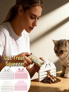 1/2个装宠物猫粮挤压器，便携式多功能猫粮挤压器，高效挤压猫粮装入袋中，最大限度地利用剩余猫粮，适用于各种猫粮袋，易于清洁和操作，适用于各种形状，居家、旅行、厨房、猫主人必备，实用便捷。 - 多色 - 查看 3