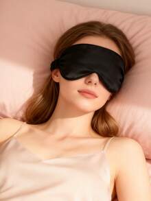 1件套人造丝睡眠眼罩套装，缎面睡眠眼罩，发圈，夜间遮光眼罩，遮光眼罩，婚礼伴娘礼物，粉色。丝绸缎面睡眠眼罩，粉色睡眠眼罩，夜间遮光眼罩，男女通用，柔软透气遮光眼罩，旅行必备，婚礼伴娘礼物。 - 黑色 - 查看 4