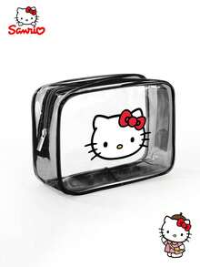 SANRIO 1个三丽鸥Hello Kitty化妆包，PVC材质，可爱旅行洗漱包，女士适用，完美的万圣节圣诞节礼物 - 彩色 - 查看 12