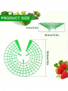 20pcs Strawberry Plant Support Racks, Adjustable Fruit Support Frames For Growing Strawberries, Reusable Plant Supports For Potted & Ground Plants, Anti-Rot Garden Trellis For Berries - 31*31CM - View 4