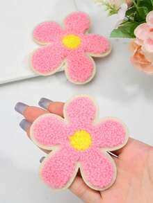 2/4 piezas Parches con aplicación de flores, parches bordados con flores para planchar y coser, pegatinas de reparación, parches decorativos con flores de colores para DIY en mochilas, vaqueros, sombreros - flor - Ver 6