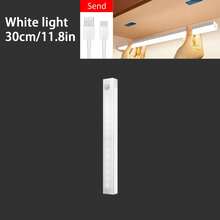 1pc Motion Sensor LED Lighting, USB Rechargeable, No Drilling Required, Suitable For RV, Garage, Kitchen, Wardrobe, Bedroom, Staircase, Vanity, Car Interior Lighting, 5V Low Voltage, Minimalist Design, Night Light, Under Cabinet Lamp, RV Travel Lighting, Automotive Accessories - 30cm Long Strip Sensor Light - View 7