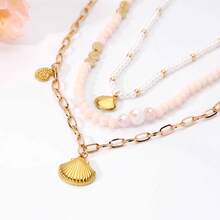 1. Dây chuyền ngọc trai giả bằng thủy tinh hình vỏ sò, kiểu dáng mùa hè mới, thích hợp làm quà tặng đi nghỉ mát cho nữ. - Nhiều màu - Xem 2