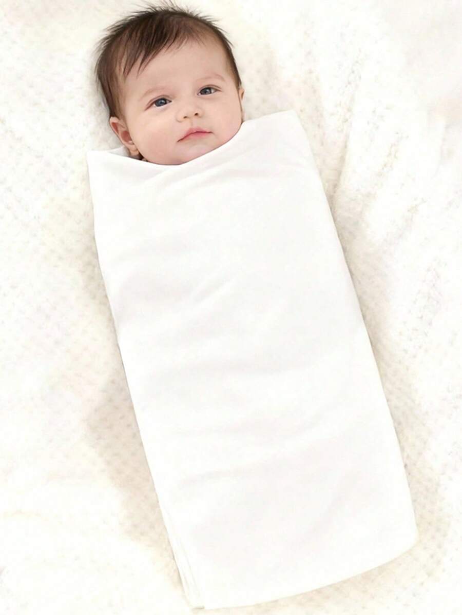 1 buah Selimut Bedong Bayi, Tersedia Berbagai Warna Polos, Lembut & Ringan dengan Elastisitas, Cepat Kering Setelah Dicuci, Penting untuk Bayi Baru Lahir - MultiWarna - View 1