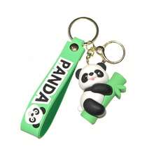Cartoon Bamboo Panda Keychain Bag Pendant Car Keychain Cute Plush Couple Small Gift Wholesale - Khớp tre - Xem 12