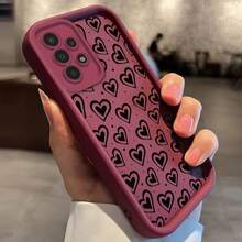 Creative Polka Dot Heart Shaped Stair Frame Phone Case Compatible With IPhone 16/17 Pro Max, Full-Body Shockproof Protective Cover, Minimalist Design, Cute Cartoon Style, Perfectly Protects Your Phone, Suitable For Honor X7/Galaxy A56 5G/ Smart 8/ Hot 40/Transsion Spark 30C/Spark Go 2024/ Note 14 5G/ Moto E22/E22i/ A54 - Burgundy - View 4