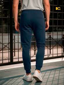 BIG CITY Jogger Deportivo De Moda Pants Para Hombre Slim Fit Strech - Azul Marino - Ver 2