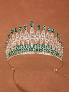 1 chiếc vương miện cô dâu bằng hợp kim, kiểu dáng sang trọng thanh lịch kiểu Âu và Mỹ, vương miện hoàng hậu, vương miện cưới phong cách Baroque. - Nhiều màu - Xem 3