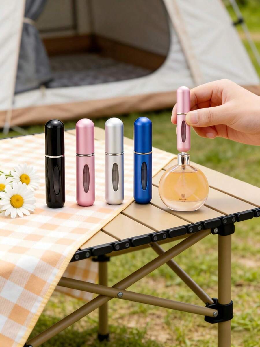 5ml Portable Refillable Perfume Atomizer Bottle, Bottom Spray Bottle For Travel And Commute
